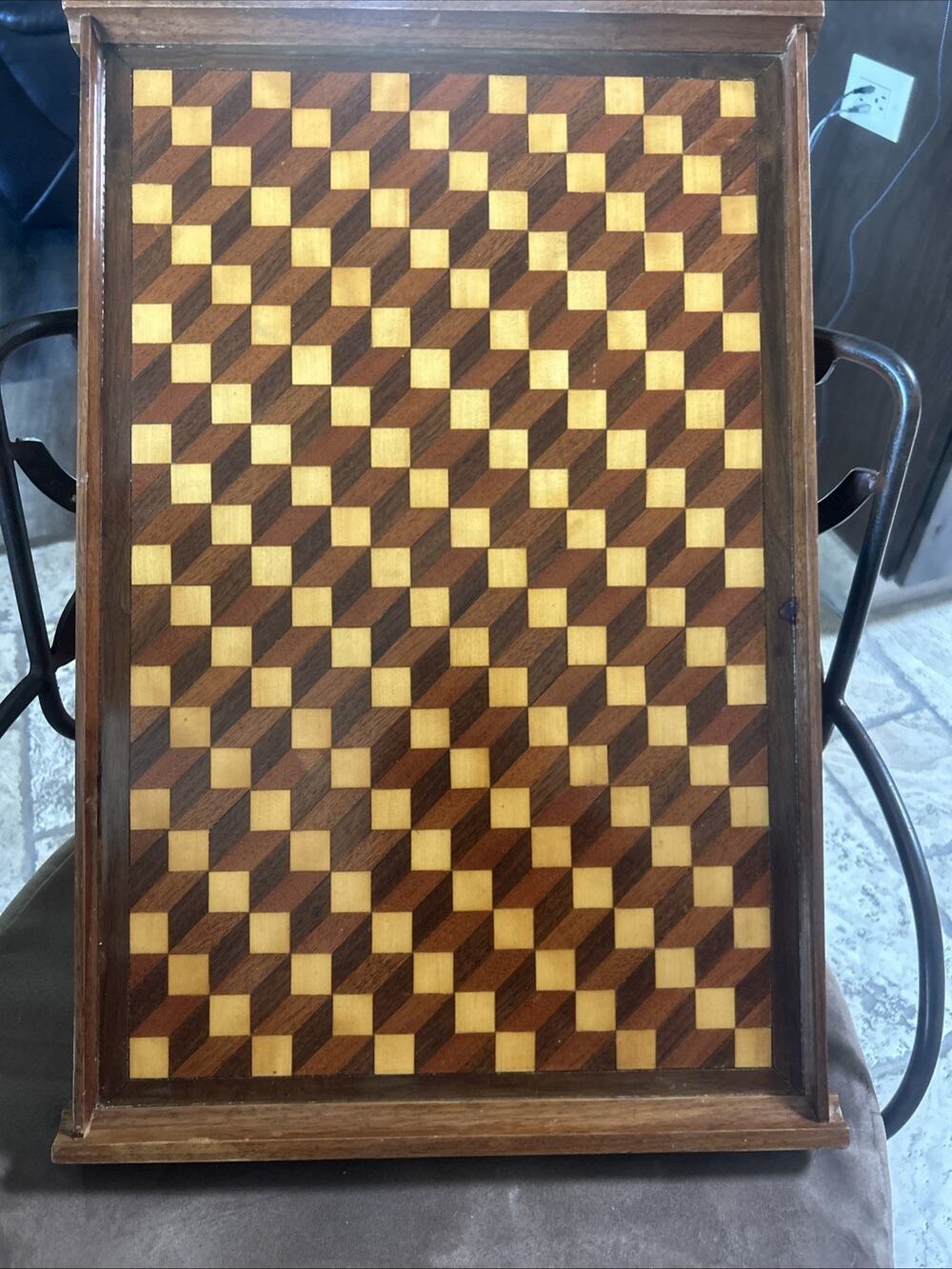 Mid-Century Modern Don Shoemaker Señal Service Tray Exotic Wood 14.5x23